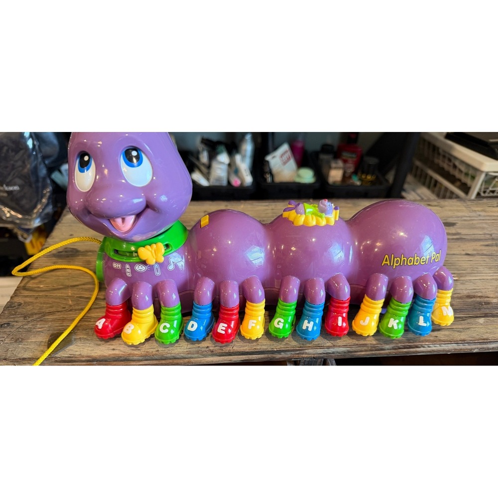 LeapFrog Alphabet Pal Caterpillar Purple Interactive Musical ABC Pull Toy 10001
